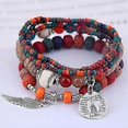 thumbnail image 3 of Layered Bracelets,Stackable ,Red, 3 of 5