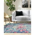 thumbnail image 6 of Unique Loom Jardin Collection Area Rug - Ivy (5' 1" x 8' Rectangle Blue/Beige), 6 of 7