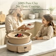 thumbnail image 3 of MAGNIFIQUE 4.5 Quart Brown Sugar Round Claypot Multi-Cooker, Digital Slow Cooker with Removable Non-Toxic Pot, 3 of 8