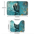 thumbnail image 3 of Yiaed Realistic Ocean Shark Print Bathroom Mat Set 2 Pieces Mat Anti-Skid Pad Ultra Soft and Absorbent Bathroom Bath Mat Contour Bath Rugs for Toilet Base, 3 of 6