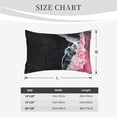 thumbnail image 4 of Daiia Pink White Ocean Waves Bedding Waterproof Pillow Protector Zippered Queen – Bed Bug Proof Pillow Encasement-16"x24", 4 of 6