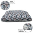 thumbnail image 3 of Floral Pet Bed, Victorian Retro Renaissance Blooms with Folk Batik Influences, Chew Resistant Pad for Dogs and Cats Cushion with Removable Cover, 24" x 39", Charcoal Grey Coral Blue, by Ambesonne, 3 of 4