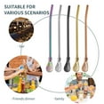 thumbnail image 4 of 5-Pack Color-Coded Stainless Steel Straws with Detachable Spoon Filters for Mate Tea, Bubble Drinks, 4 of 6
