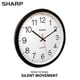 thumbnail image 2 of Reloj de pared Sharp Black de 35 cm, silencioso, no hace tictac, de cuarzo, 2 of 7