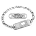 thumbnail image 1 of MedicEngraved Stainless Steel Custom Medical Alert Bracelet - 5mm Figaro Link, 1 of 7