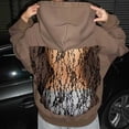 thumbnail image 2 of Kaondbfi Hollow Mesh Back Hoodie Women's Sweatshirt Casual Long Sleeve Pocket Tops Womens Fall Essentials Fashion Clothing, 2 of 5