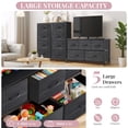 thumbnail image 5 of 5-Drawer Storage Dresser, Classic Bedroom Dresser for Clothes & Nursery Organization, Stable Metal Frame, Wooden Top, Black, 5 of 8