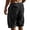 Black_003, variant on Domuza Corduroy Shorts for Men 2026 Elastic Waistband Drawstring Cargo Short Embroidered Lightweight Summer Beach Shorts Coffee XL