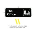 thumbnail image 3 of Excello Global Products The Office Wall Sign 9x3 Black/White 2Pk EGPHD0064S, 3 of 4