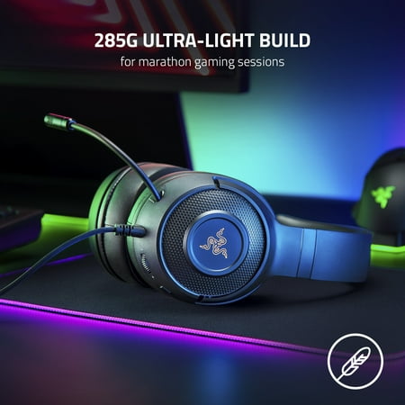 Razer - Kraken V3 X Wired 7.1 Surround Sound Gaming Headset for PC with Chroma RGB Lighting - Black