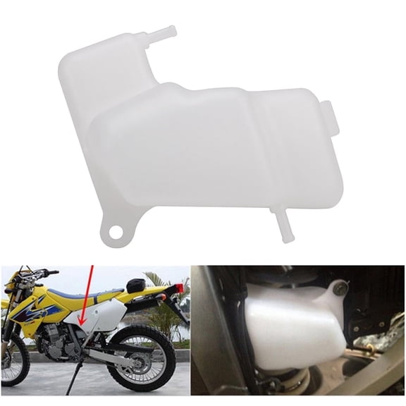 Dirt Bike Radiator Water Coolant Reservoir Overflow Tank for Suzuki DRZ400 2000-2004 DRZ400S 2000-2017 DRZ400E 2000-2007 DRZ400SM 2005-2017 Motorcycle
