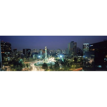 Adams Art Print - Night Skyline of Mexico City, Mexico Print Wall Art By Peter Adams