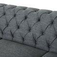 thumbnail image 6 of Noble House Petes Fabric Tufted 3 Seater Sofa, Charcoal, 6 of 8