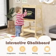 thumbnail image 3 of Laicejoy 3-in-1 Kids Kitchen Step Stool, Toddler Learning Stool Tower w/ Chalkboard, Safety Rail, Anti-tipping Feet, 3 of 8