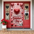 thumbnail image 7 of Red Theme Galentine's Day Banner Pink Heart Display Heart Pattern Cherry Decoration Sweet Backdrop for Galentine's Party Girls' Gathering Friendship Celebration, 7 of 7