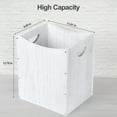 thumbnail image 2 of 5.3 Gallon Rustic Wood Trash Can Wastebasket with Handles, White, Set of 2, 2 of 7