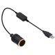 thumbnail image 4 of Ouou USB A Macho A 12 V Encendedor De Cigarrillos De Coche Convertidor De Encendedor Hembra Soporte Grabadora De Conducción Gps E-Dog Etc Negro 60 Cm, 4 of 5