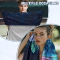 thumbnail image 3 of XYZCANDO Turtle Car Seat Cover Towel Florals Waterproof Sweat Towels Seats Cover Non Slip Backing Sweatproof Cushion Protector Easy to Store Universal Fit for Cars SUV Sedans, 3 of 7