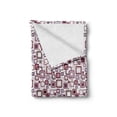 thumbnail image 2 of Geometric Soft Flannel Fleece Throw Blanket, Big Small Squares Retro Pattern Geometric Design, Cozy Plush for Indoor and Outdoor Use, 50" x 70", Brown Purple Grey, by Ambesonne, 2 of 6