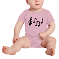 thumbnail image 2 of Musical Note Line Art Cute Baby Short Sleeve Bodysuit Newborn-24 Months, 2 of 5