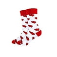 thumbnail image 2 of QASIEATN Women's Festival Accessories Women's Valentines Day Socks Trendy Heart Pattern Cotton Crew Socks for Couples Romantic Hers Gifts, 2 of 5