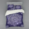 thumbnail image 2 of Ambesonne Ethnic Bedding Set 3 Pcs, Floral Round Retro Ornament, Twin, Lavender Blue Indigo, 2 of 3