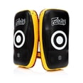 thumbnail image 4 of Fairtex Curved MMA Muay Thai Pads for Punching, Blocking, Kicking,Punch, Hitting |Light Weight & Shock Absorbent Boxing Mitts | Extra Padding for Sparring - Black/Yellow(Thick, Pair), 4 of 6