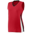 thumbnail image 2 of Augusta L Girls Tornado Jersey Red/Black/White 1356, 2 of 2