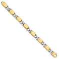 thumbnail image 2 of 14k Two-tone Bracelet Men's Fancy 10.9 mm 9 in Hand Polished Link with Lobster Clasp, 2 of 2