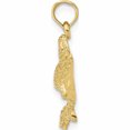 thumbnail image 2 of 10K Yellow Gold Textured Spotted Eagle Ray Charm Made In United States 10k7487, 2 of 5