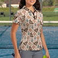 thumbnail image 3 of Whosucclay Breathable Polo Shirts, Western Desert Pattern Polyester V Neck Lightweight Tennis Shirts for Golf Outdoor Sports Sports Training Size Small, 3 of 10