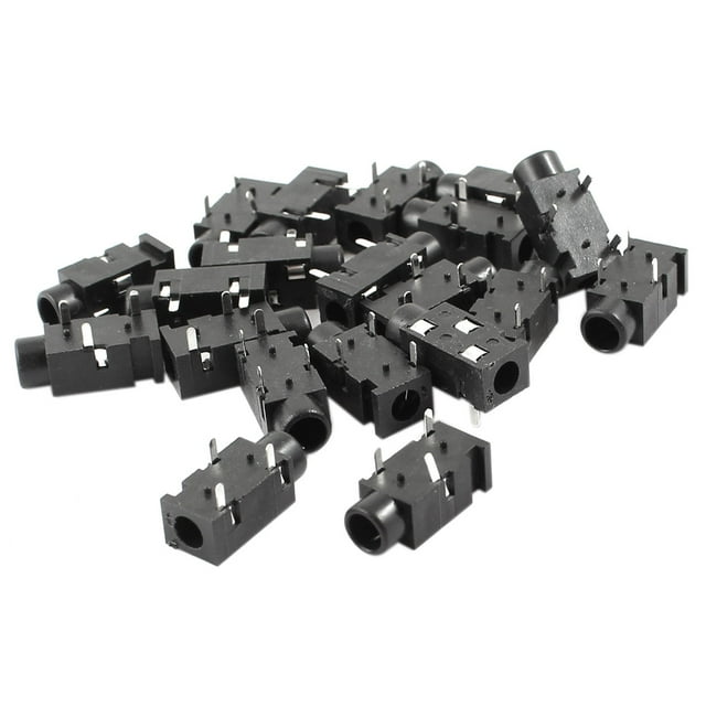 Conector de socket de audio hembra de 3.5 mm con terminales de montaje en PCB de 20 piezas