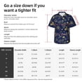 thumbnail image 4 of Fotbe Vintage Golden Butterfly Hawaiian Shirt for Men Unisex Summer Beach Casual Short Sleeve Cotton Linen Button Down Shirts-Large, 4 of 5