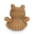 thumbnail image 5 of G6 Collection Brown Bear Rattan Storage Basket with Lid, Decorative Home Decor, Hand Woven, Shelf Organizer (1 Pack), 5 of 6