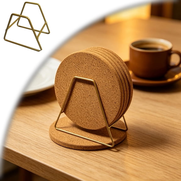 Coaster Holder 3.1 Inch Iron Metal Coaster Organizer Stand for Storage of Round and Square Coasters(Gold)