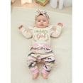 thumbnail image 4 of BemeyourBBs Toddler Baby Girl Hunting Outfit Long Sleeve Daddy's Girl Romper with Camouflage Pants and Headband 3Pcs Fall Clothes Set, 4 of 9