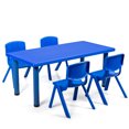 thumbnail image 2 of Patiojoy Kids Multifunctional Activity Rectangle Table Kids Learn and Play Desk Blue, 2 of 10