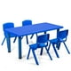 Topbuy Enfants Multifonctions Activité Rectangle Table Enfants Apprendre et Jouer Bureau Bleu – image 2 sur 10