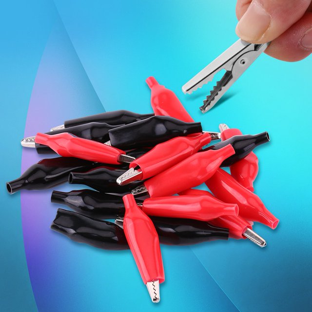 Connecteur, Clip en Fer Nickelé PVC avec 20pcs pour Ingénieur pour Essais Électriques