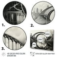 thumbnail image 3 of Designart "Grey Bridge Steel Euphony Charcoal IV" Architecture Floater Framed Canvas Print, 3 of 7