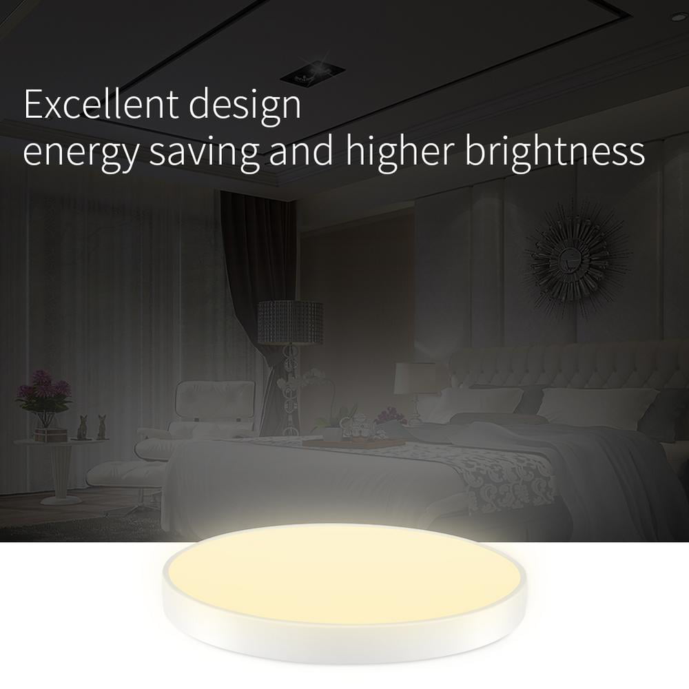 ROSE T 24W LED Flush Panel Light Round Ultraslim Ceiling Lights 3200K Warm White Lamp Set of 1, Warm White 