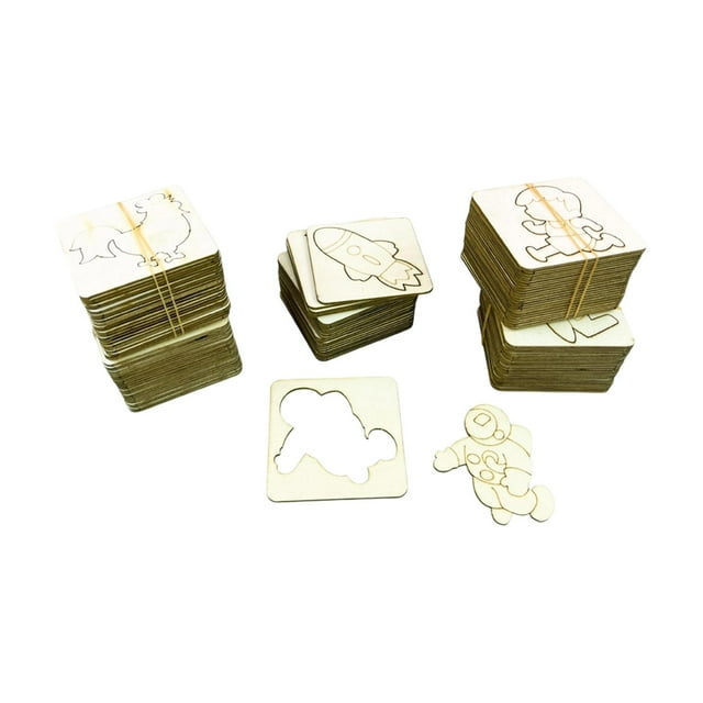 Plantillas de dibujo para niños, plantillas de madera, páginas para colorear DIY para niños pequeños, 120 plantillas