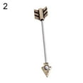thumbnail image 2 of Jiaroswwei Retro Arrow Industrial Scaffold Bar Ear Cartilage Helix Barbell Piercing Jewelry, 2 of 8