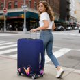 thumbnail image 5 of Stretch Luggage Cover XL(29-32in)– Elastic Travel Suitcase Protector with Handle Openings & Bottom Closure, Washable Polyester Spandex Suitcases Cover, Butterfly Floral Print, 5 of 5