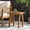Teak + Acacia Wood, variant on YINGYUE Selma Outdoor End Table, Grey Acacia Wood Slatted Accent Table, 19"x 15" x 19.25" for Patio Backyard