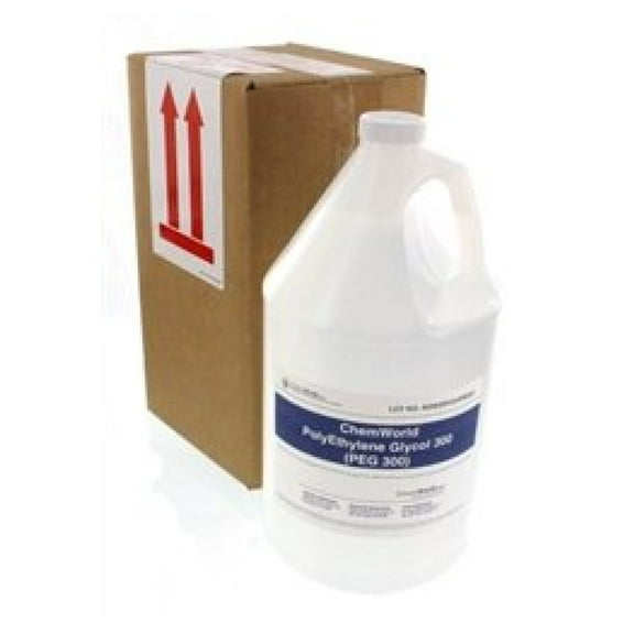 Polyethylene Glycol 300 - 1 Gallon, PEG 300, Technical Grade - Lab & Industrial Chemical, Lubricant, Solvent, Non-Toxic, Odorless