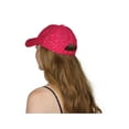 thumbnail image 2 of Womens Flower Sequin Trim Baseball Cap - Fuchsia, 2 of 2
