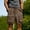 A_ Khaki, variant on Men's American Style Loose Cargo Shorts, Quick Dry Ice Silk Fabric, Plus Size Friendly Shorts Khaki M