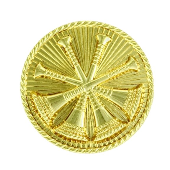 Deputy Chief, 4 Bugles, 2 Posts  Clutch Backs, Pairs, 15/16 High