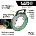 Klein Tools 50550 20Foot Glow In The Dark Fish Tape, Made in USA